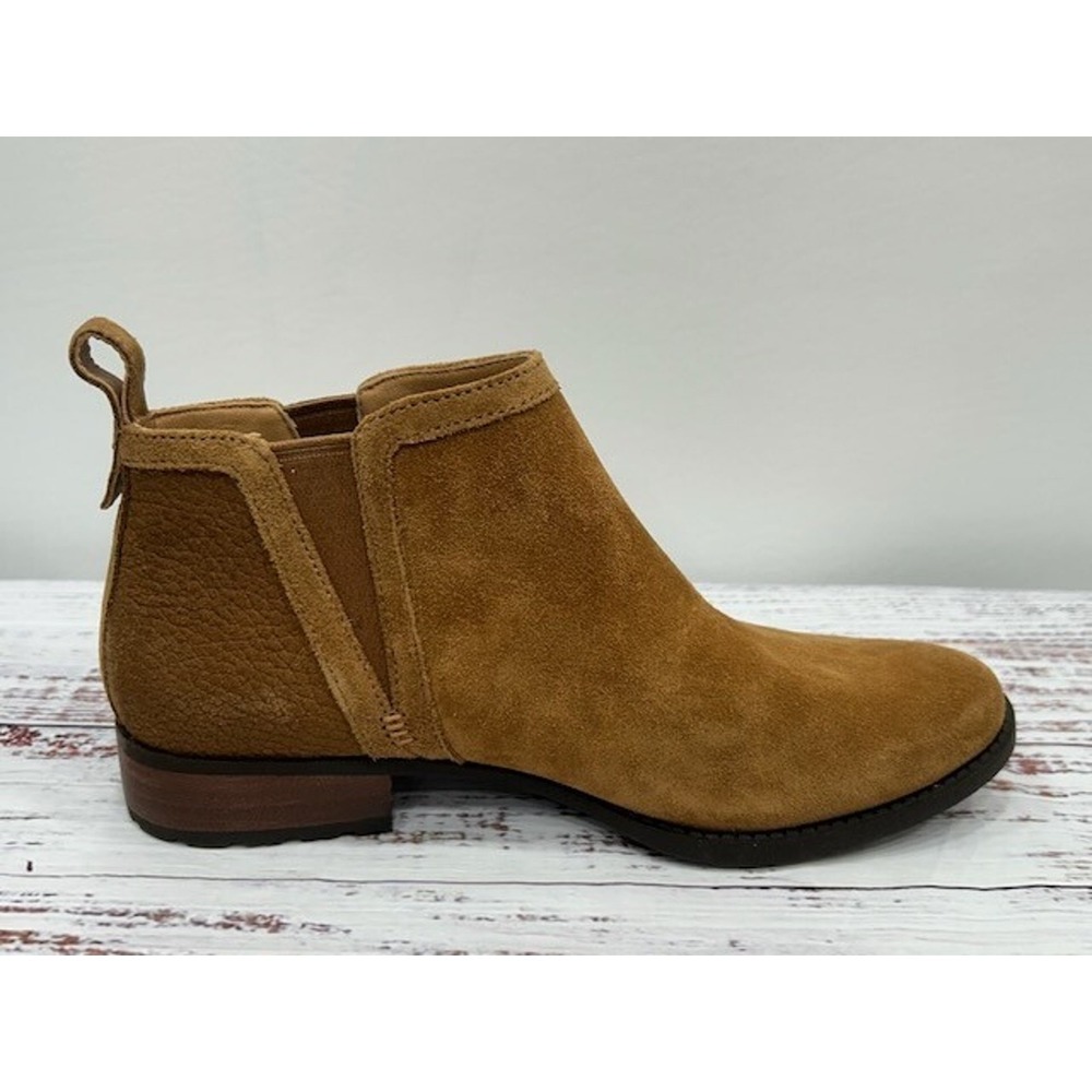 UGG Womens Mcclaire Ankle Boots Round Toe Elastic Gore Suede Brown Size 8